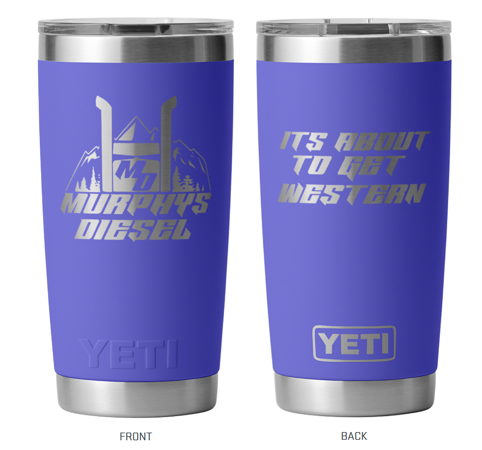 Murphys Diesel Yeti Rambler 20oz Tumbler w/Magslider Lid