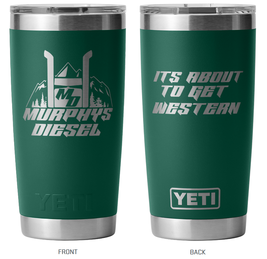 Murphys Diesel Yeti Rambler 20oz Tumbler w/Magslider Lid
