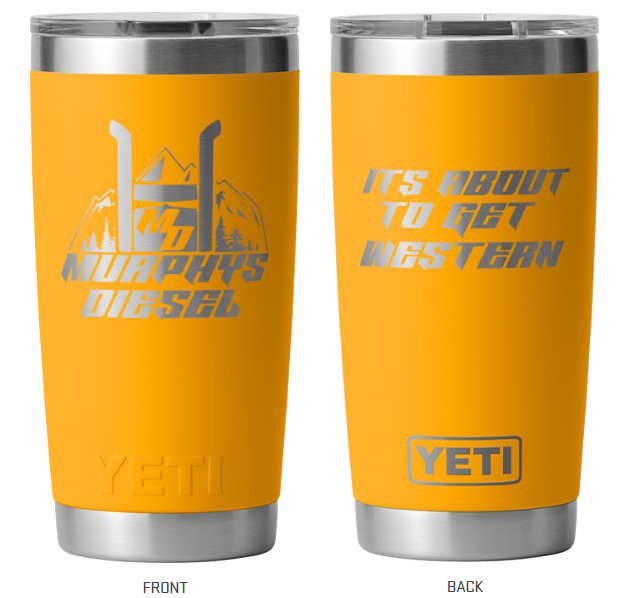 Murphys Diesel Yeti Rambler 20oz Tumbler w/Magslider Lid