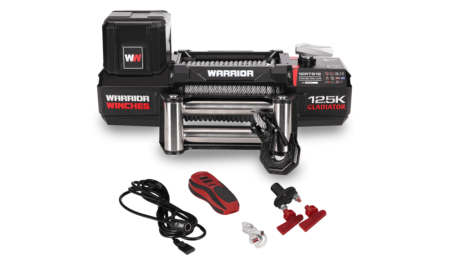 Gladiator R-Type 12,500lb 12v Electric Winch - Steel Rope