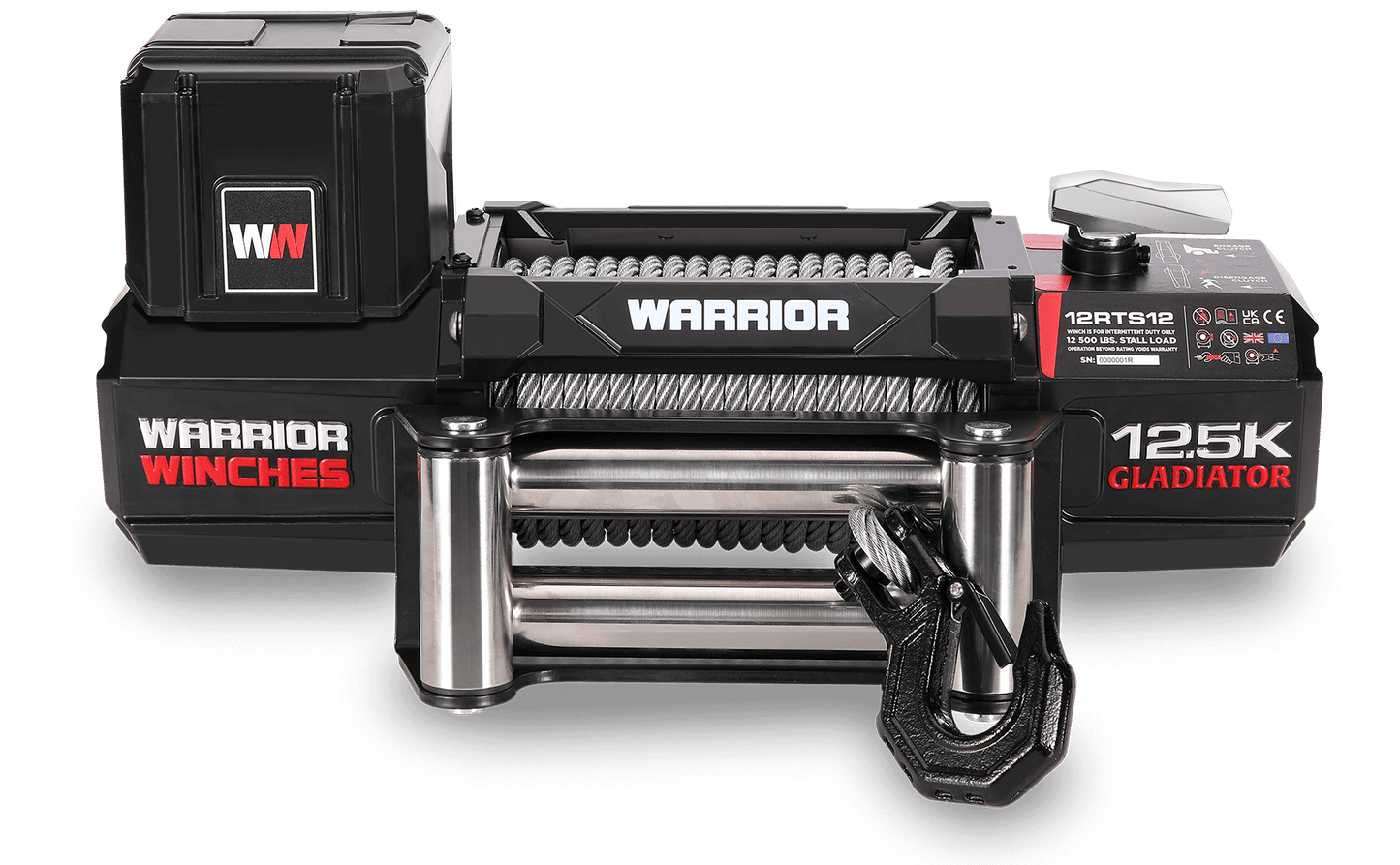 Gladiator R-Type 12,500lb 12v Electric Winch - Steel Rope